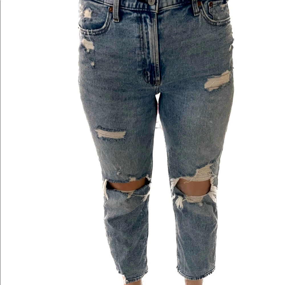 Abercrombie high rise ankle straight